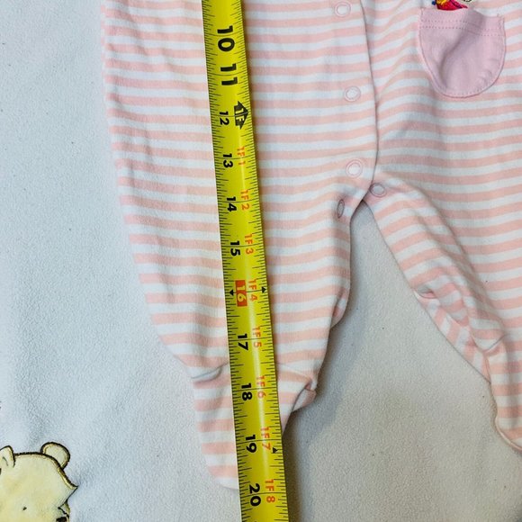 Vintage Carter’s Baby Girl 3-6 Month Striped Ladybug Footed Outfit Y2K - Picture 11 of 12